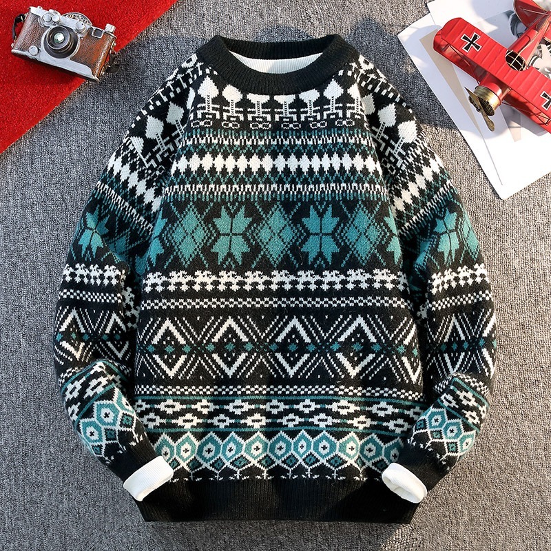 Men's Autumn and Winter Pullov - Ethnic Fashion For Men 评论和价格