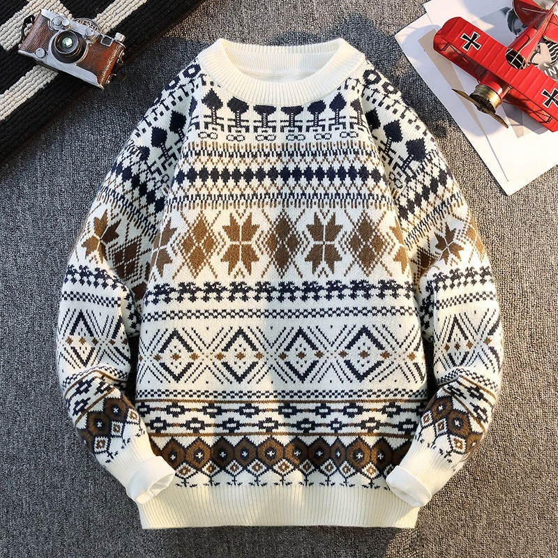 Men's Autumn and Winter Pullov - Ethnic Fashion For Men 评论和价格