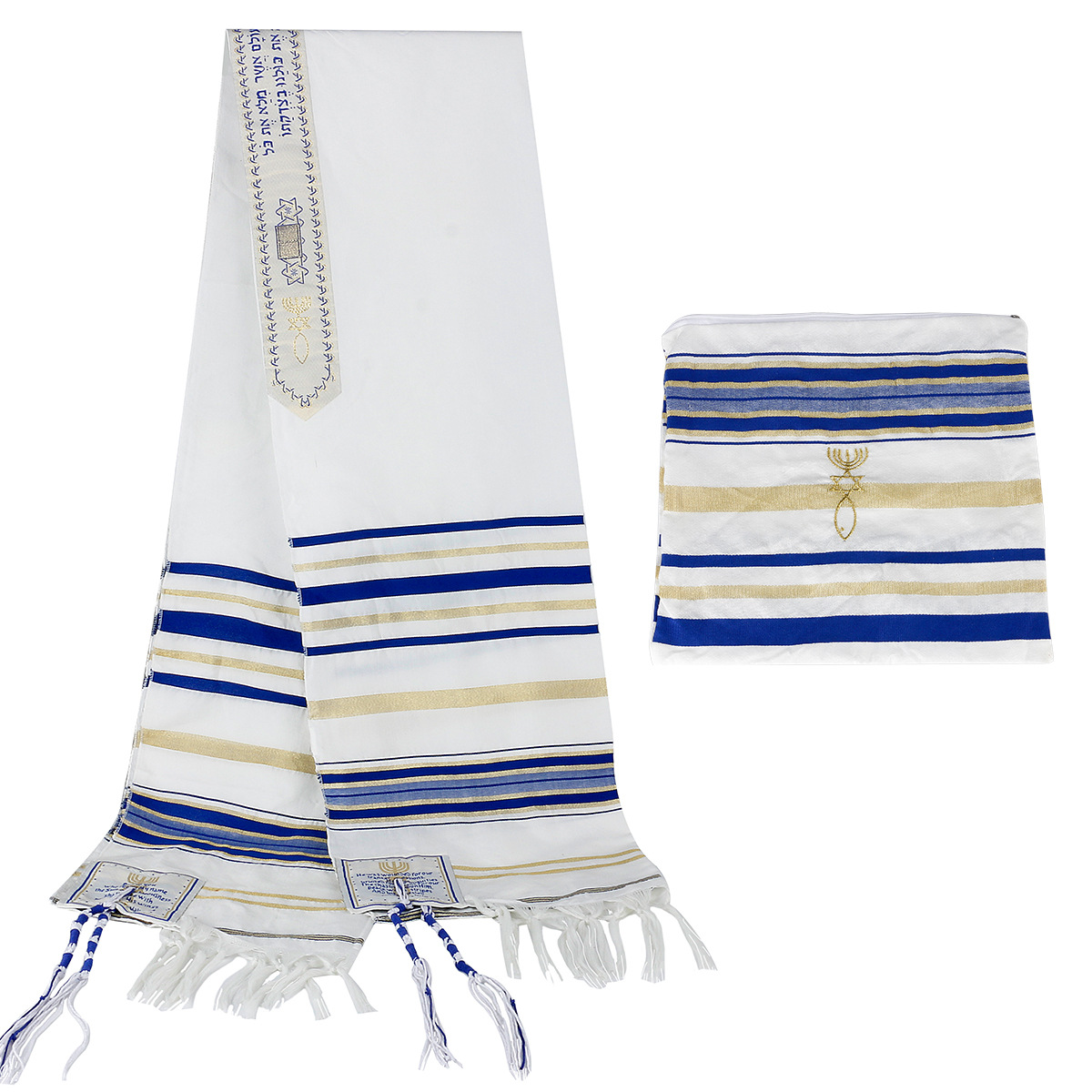 Jewish Tallit Israeli Prayer S - Ethnic Fashion For Men 评论和价格