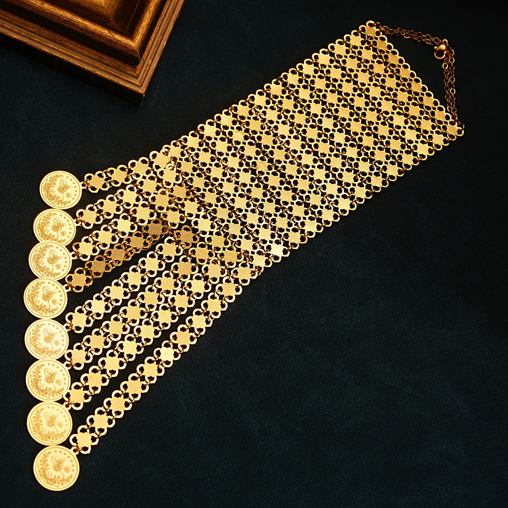 New Coin Tassles Gold Plated J - Ethnic Luxe Fashion 评论和价格