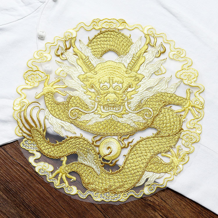 Golden thread dragon circular  - Ethnic Fashion For Men 评论和价格