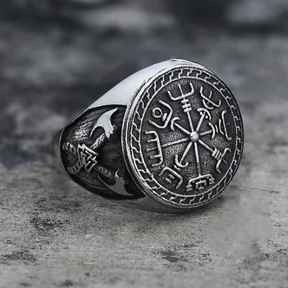 Vintage Viking Men Rings Stain - Ethnic Fashion For Men 评论和价格