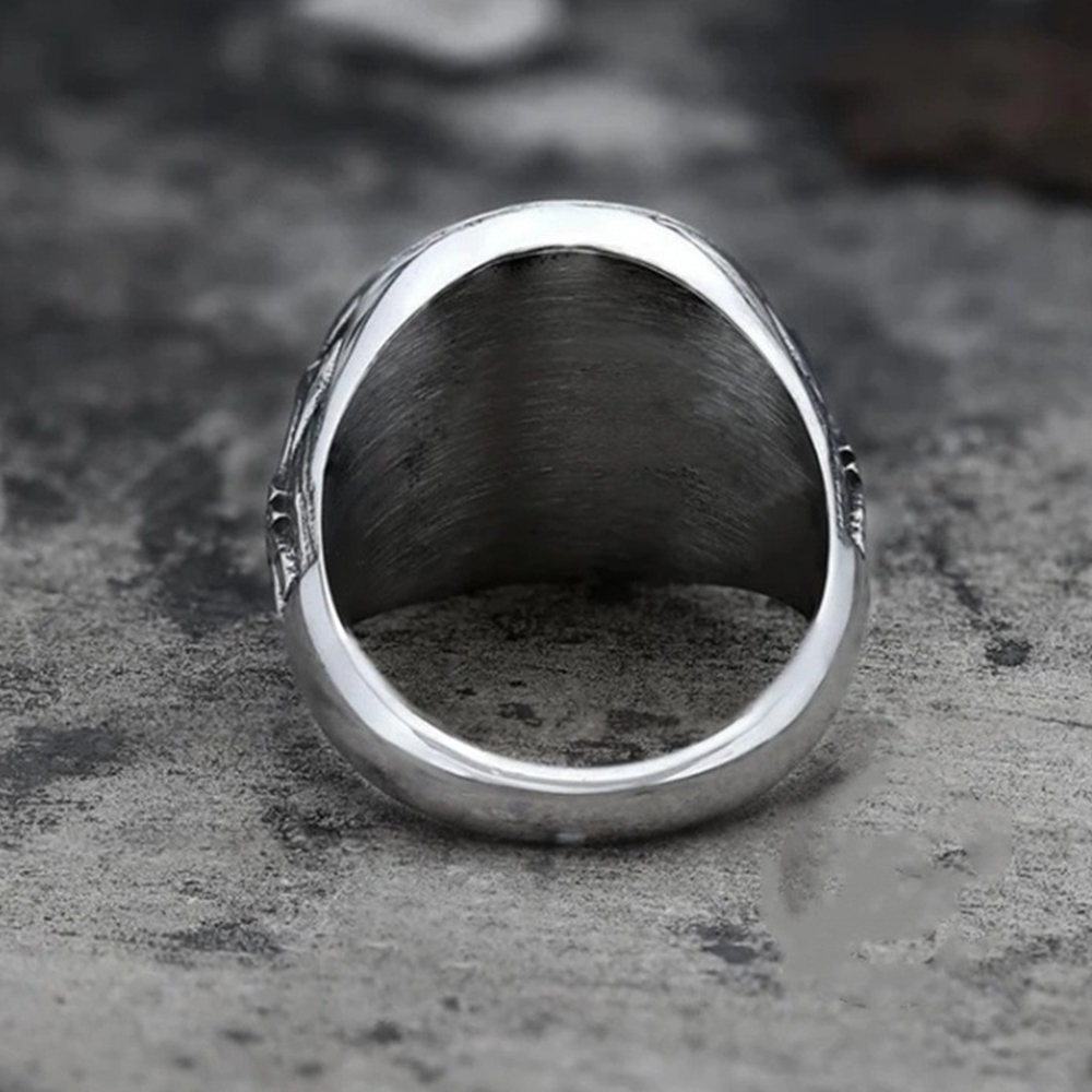 Vintage Viking Men Rings Stain - Ethnic Fashion For Men 评论和价格