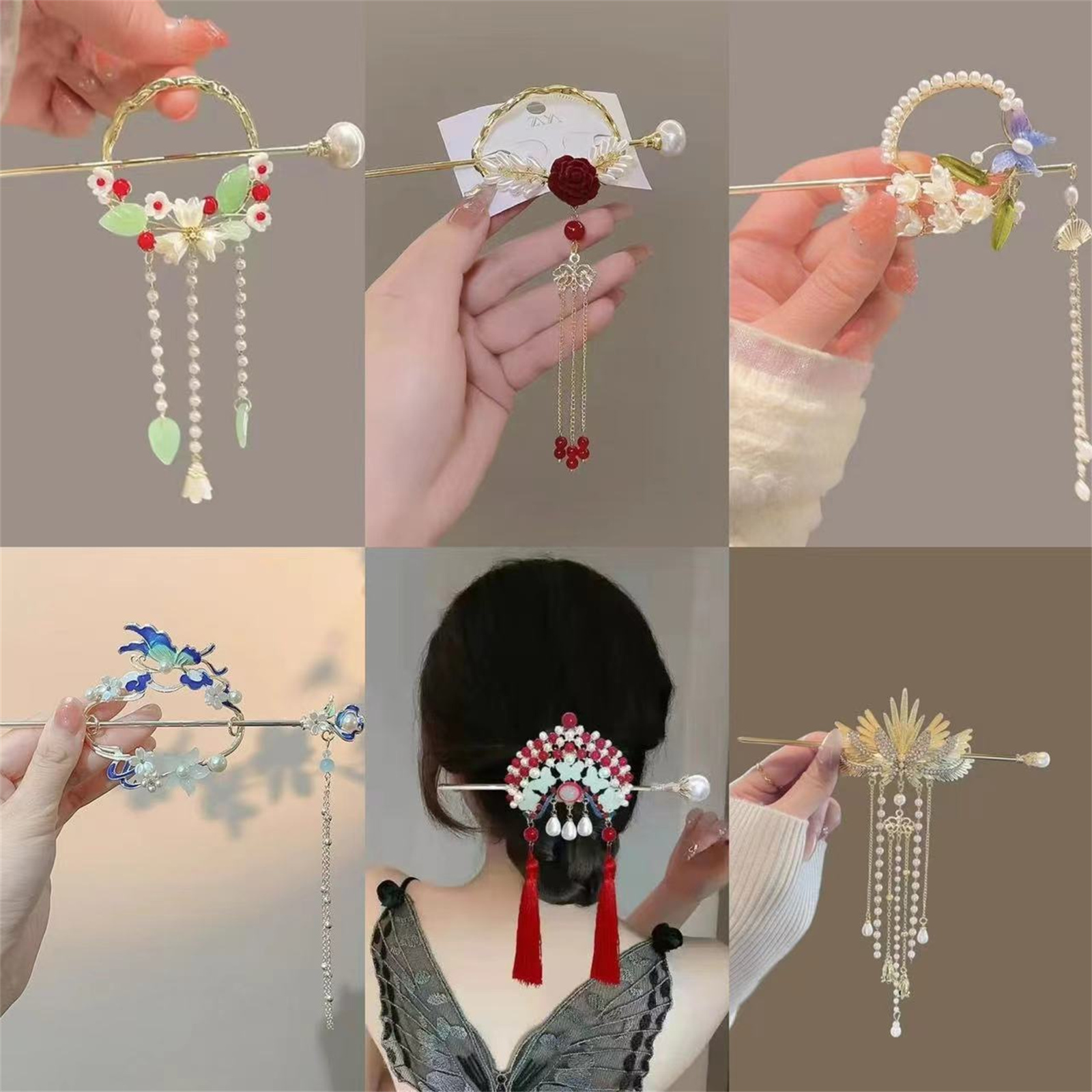 Ethnic Style Hairpin For Women - Ethnic Fashion Girls 评论和价格
