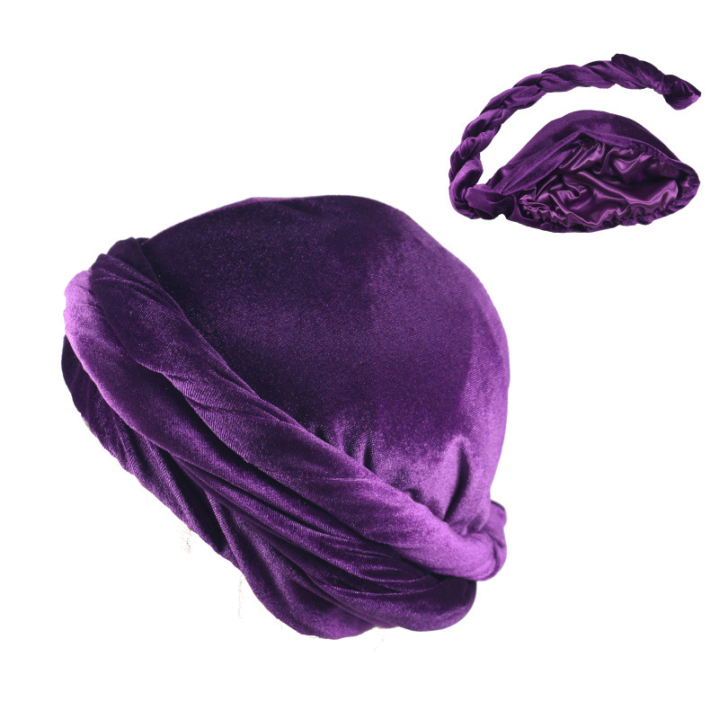 Solid Color Men's Velvet Head  - Ethnic Fashion For Men 评论和价格